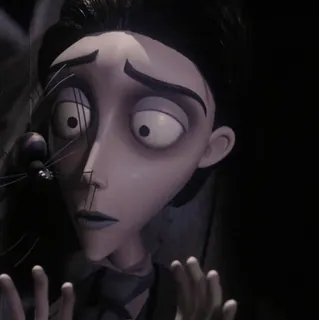 ♣ bff28504 Victor Van Dort Corpse Bride Corpse Bride, Victor, Tim Burton, animasi, gothic, seram, Halloween telegram sticker