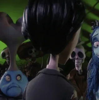 ♣ e752912c Corpse Bride Corpse Bride, Film animasi, Kerangka, Pengantin, Kartun telegram sticker