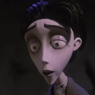 ♣ f38d538a Victor Van Dort Corpse Bride Victor Van Dort, Corpse Bride, animasi, gotik, Tim Burton telegram sticker