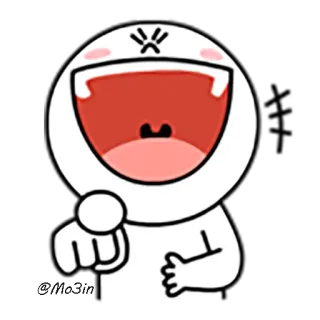 😅 0e185d53 漫画, 絵文字, 指差し, キャラクター, 怒り telegram sticker
