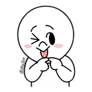 😉 ac199be8 漫画, 可愛い, ウインク, ハッピー, 愛らしい telegram sticker