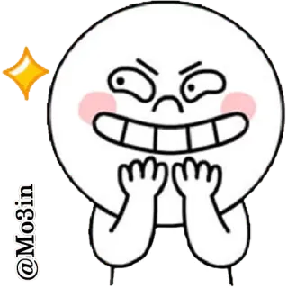 😁 b5a28dde @Mo3in 漫画, 絵文字, キャラクター, ステッカー, 顔文字, 幸せ, 可愛い telegram sticker