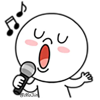 🎤 d000e45f 歌, マイク, 絵文字, 可愛い, 表情, 喜び telegram sticker