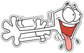 😋 20286db8 cartoon, character, funny, crazy, goofy, silly telegram sticker