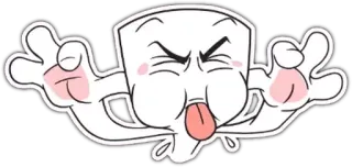 😛 804b72df cartoon, silly, funny, expression, sticking tongue out, cute telegram sticker