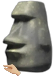 🗿 6d05670b moai, statue, easter island, meme, emoji, hand gesture telegram sticker