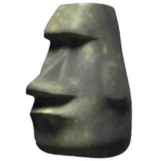 🗿 a8fb632e moai, stone head, easter island, statue, monument, ancient telegram sticker