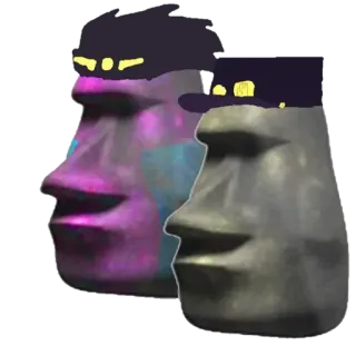 🗿 d679bbe0 moai, statue, easter island, 🗿, funny, meme telegram sticker