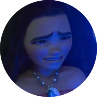 😞 014690fc Moana disney, princesa, desenho animado, triste telegram sticker
