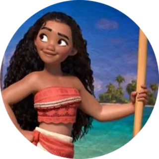 😉 3e1808a5 Moana disney, oceano, desenho animado, princesa, ilha telegram sticker