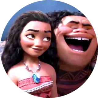 😜 4dd0a7a7 Moana moana, maui, disney, animação, amigos, desenho animado telegram sticker