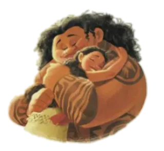 🤗 7af51c19 Maui Moana abraço, carinhoso, afetuoso, desenho animado, filme, disney telegram sticker