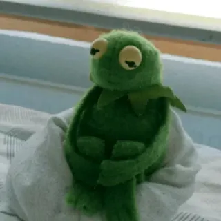 😔 48009958 Kermit Kermit de Kikker, Muppets, kikker, pop, groen telegram sticker