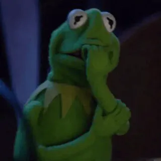 😐 50853236 Kermit Kermit de kikker, Muppets, Denken, Meme, Kikker telegram sticker