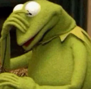 💫 a9720c33 Kermit kermit, kikker, muppet, meme, teleurstelling, facepalm telegram sticker