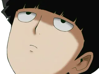 🙁 6632a19e Shigeo Kageyama Mob Psycho 100 动漫, 角色, 灵能百分百, 影山茂夫 telegram sticker