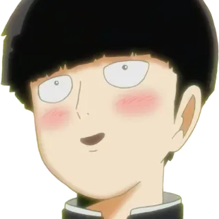 😳 a87d1059 Shigeo Kageyama Mob Psycho 100 灵能百分百, 动漫, 影山茂夫, 卡通 telegram sticker