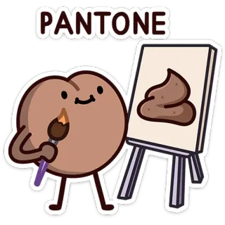 🧑‍🎨 9af4e770 PANTONE pantone, pfirsich, malerei, künstler, braun, kunst, farbe telegram sticker