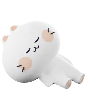 ❓ 2f8bf5ea แมว, น่ารัก, นอนหลับ, สีขาว, สัตว์, การ์ตูน telegram sticker