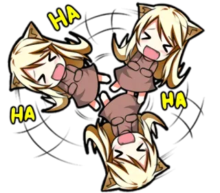 😂 4f8d7757 HA anime, laughing, funny, cute, chibi, expressions, manga telegram sticker