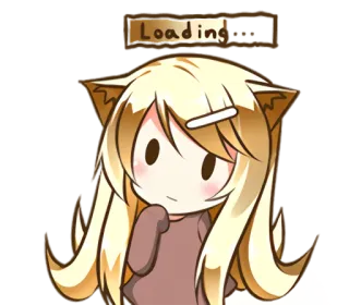 😶 5e7023d3 Loading anime, girl, loading, cute, cartoon telegram sticker