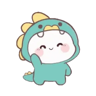 👋 ef4a779d khủng long, dễ thương, kawaii, hoạt hình, nhãn dán, động vật, thân thiện telegram sticker