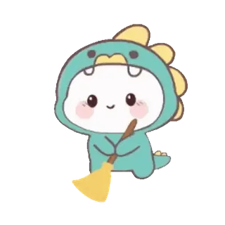 🧹 8423355c niedlich, dinosaurier, cartoon, tier, kawaii, fantasy telegram sticker