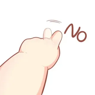 🍼 6bda2f72 NO nein, hand, negativ, geste telegram sticker