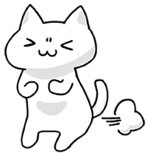 💨 73f958c2 gato, animal, pedo, gracioso, dibujos animados, lindo whatsapp sticker