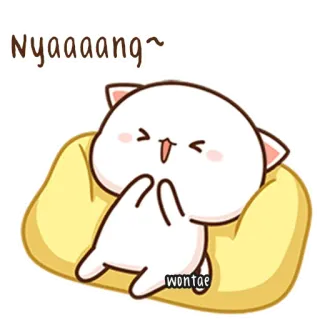 🍥 451013db Nyaaaang~ kot, słodki, zwierzę, kreskówka, kawaii telegram sticker
