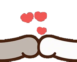 🤝 1dbc7404 cuori, amore, romantico, cartoni animati, animazione, coppia telegram sticker