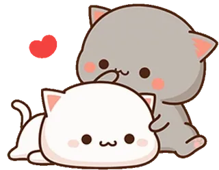 🤗 58f65286 แมว, การ์ตูน, หัวใจ, น่ารัก, ลูกแมว telegram sticker