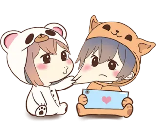 Mici & Moca @noustiker whatsapp stickers