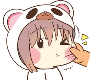 😚 4a32fee2 动漫, 可爱, 女孩, 耳光, 卡通 telegram sticker
