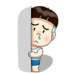 😨 aad34e53 难过, 哭, 卡通, 男孩, 沮丧 telegram sticker