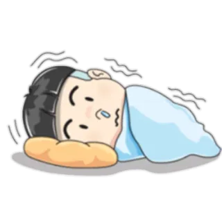 😖 40344ae4 睡觉, 睡眠, 疲惫, 卡通, 休息, 午睡 telegram sticker