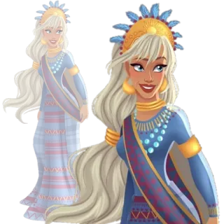 😍 61570356 女人, 连衣裙, 金发, 耳环, 皇冠, 美女, 女孩, 时尚 telegram sticker