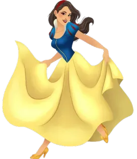 💃 b8557fc3 Snow White 白雪公主, 迪士尼公主, 卡通人物, 童话故事, 动画 telegram sticker