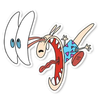 😧 545f92ac Rocko Rocko's Modern Life Desenho animado, Adesivo, Rocko, Anos 90, Série de TV, Nickelodeon, Australiano, Wallaby telegram sticker