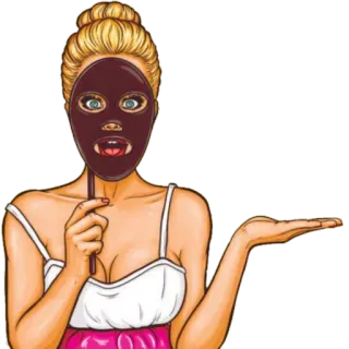 💁 b87a177e kobieta, maska, twarz, piękno telegram sticker