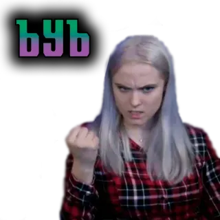 😠 e6388bdb буъ persona, mujer, ira, molesto, enojado telegram sticker