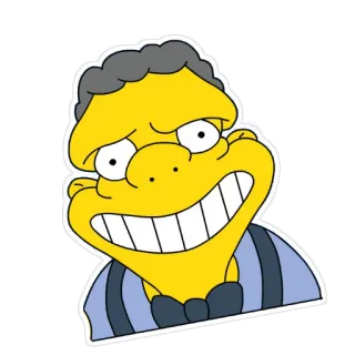 😄 3b508ed8 Moe Szyslak The Simpsons Cartoon, Moe, Die Simpsons, animiert, Charakter telegram sticker