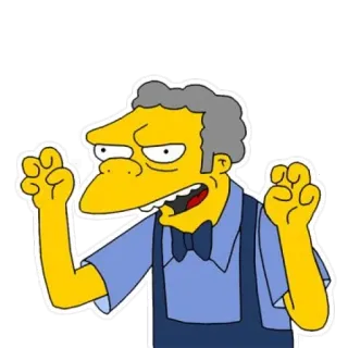 😉 dd36379e Moe Szyslak The Simpsons Cartoon, Simpsons, Moe, Moe Szyslak, Wütend, Figur telegram sticker