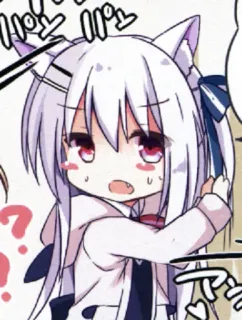 😱 13a7a8e1 Anime, Kawaii, Fofo, Garota gato, Mangá, Chibi telegram sticker