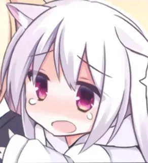 😭 ddd10d6b Anime, Mangá, Garota gato, Fofo, Kawaii telegram sticker