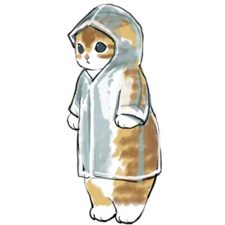 😕 dbe282c2 고양이, 새끼 고양이, 후드티, 귀여운, 동물, 그림 telegram sticker