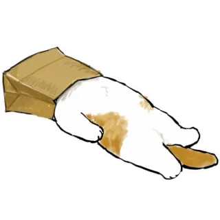 🪦 ef301c2e 고양이, 종이 봉투, 동물, 스티커, 애완 동물, 반려 동물, 귀여운 telegram sticker