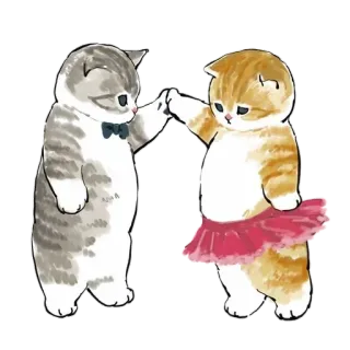 🕺 34e4c268 gatti, ballo, carino, animali, gattino, festa telegram sticker