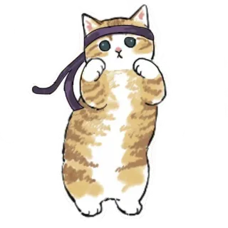 🥋 57488f83 gatto, animale, carino, cartone animato, adesivo, peloso, cerchietto telegram sticker