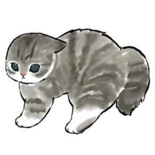 🙀 6a53a8ae gatto, gatto spaventato, gatto cartone animato, animale, animale domestico, gattino telegram sticker